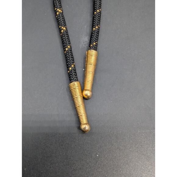 Vintage Gold Tone Donkey Burro Bolo Tie Black Cabochon Western Cowboy - Picture 3 of 8